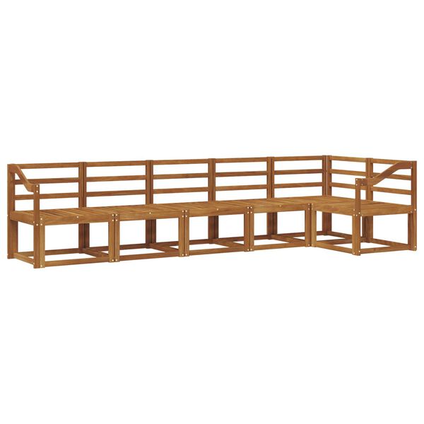 vidaXL Zestaw sof na zewnątrz 6 pcs Naturalny Lite Drewno Akacji