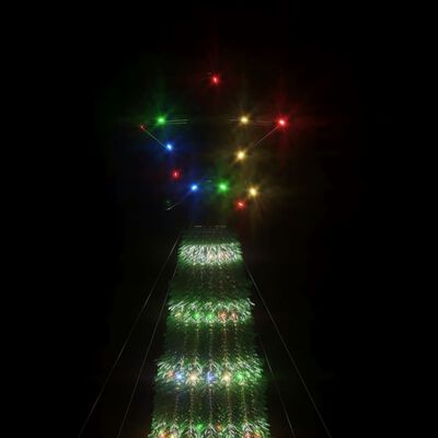 vidaXL Stożkowa choinka z lampek, 275 kolorowych LED, 180 cm