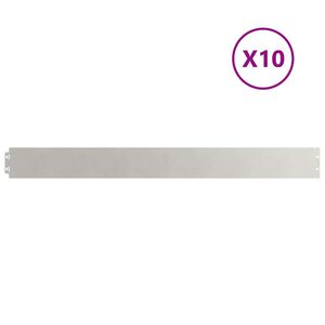 vidaXL Obrzeża trawnikowe 10 szt. 10x103 cm Stal nierdzewna