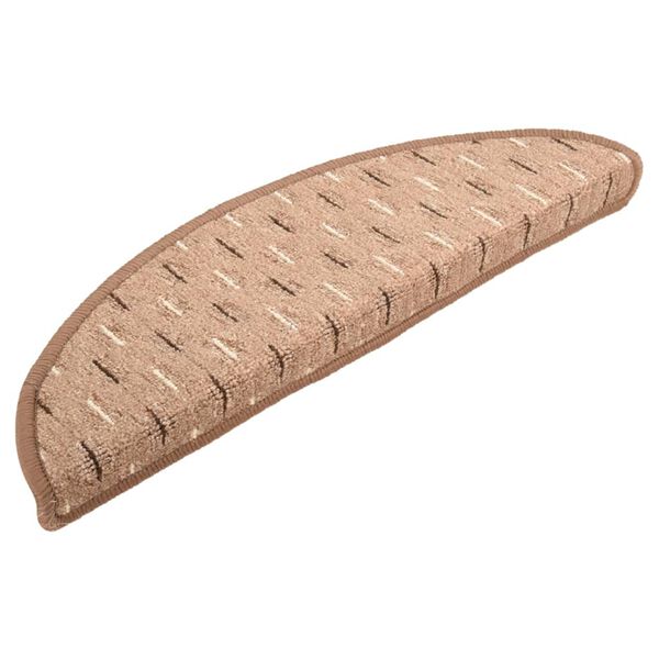 vidaXL Nakładki na schody, 15 szt., 65x21x4 cm, brązowe