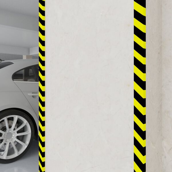 vidaXL Ochraniacze na narożnik, 2 szt., ż&oacute;łto-czarne, 6x2x101,5 cm, PU