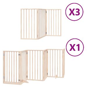 vidaXL Składana bramka dla psa, z drzwiami, 15 paneli, 750 cm