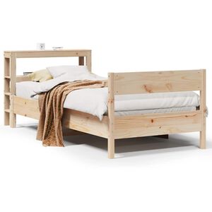 vidaXL Rama ł&oacute;żka bez materaca, 75x190 cm, lite drewno sosnowe