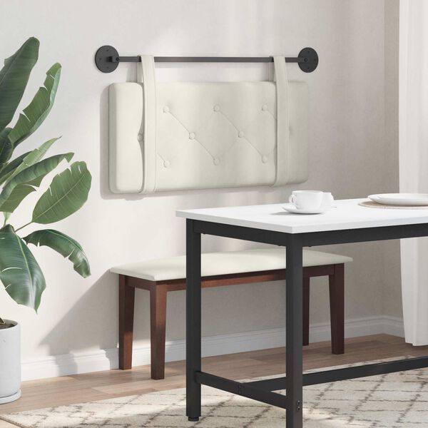 vidaXL Wisząca Głowa Kremowy 100 x 55 x 5 cm Aksamit