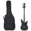 vidaXL Gitara basowa dla początkujących, z torbą, czarna, 4/4, 46"