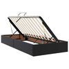 vidaXL Ł&oacute;żko z miejscem na przechowywanie i LED Czarny 100 x 200 cm