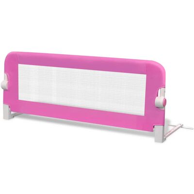 vidaXL Barierka ochronna do łóżka, 102 x 42 cm, różowa