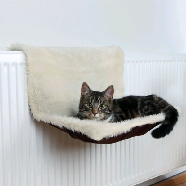 TRIXIE Legowisko na kaloryfer plusz w kolorze krem i brąz