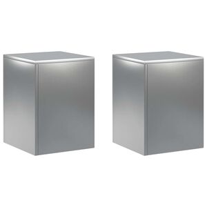 vidaXL Stojak na rośliny 2 pcs srebrny 30 x 30 x 40 cm Stal nierdzewna