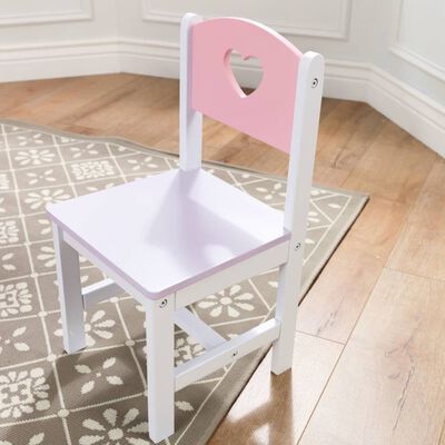KidKraft Stolik dla dzieci z 2 krzesłami, zestaw z serduszkiem