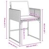 vidaXL Zestaw do jadalni w ogrodzie z poduszką 5 pcs Szary polirattan