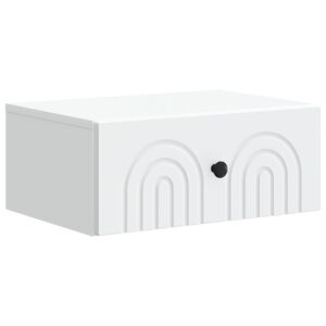 vidaXL Wisząca Szafka Nocna z szufladą Biały 49 x 34,5 x 20 cm