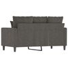 vidaXL Sofa 2-osobowa, ciemnoszary, 120 cm, tapicerowana aksamitem