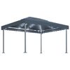 vidaXL Altana ze sznurem lampek LED, 400x300 cm, antracyt, aluminium