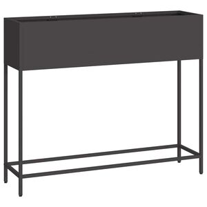vidaXL Podwyższona doniczka ogrodowa Czarny 100 x 26 x 82 cm Stal