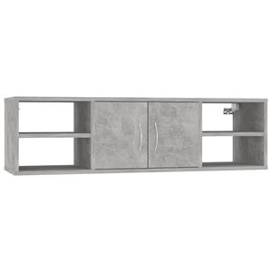 vidaXL P&oacute;łka ścienna, szarość betonu, 102x30x29 cm