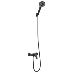 vidaXL Zestaw Gł&oacute;wicy Prysznicowej Czarny G 1 / 2 cala