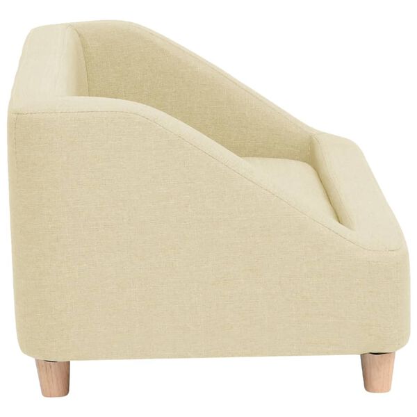 vidaXL Sofa dla psa, kremowa, 85x50x39 cm, lniana
