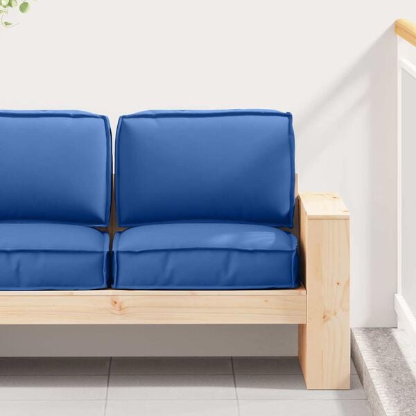 vidaXL Zestaw poduszek na paletę 2 pcs Niebieski kr&oacute;lewski