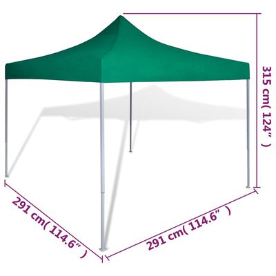 vidaXL Zielony, składany namiot, 3 x 3 m