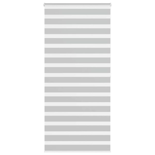 vidaXL Roleta zebra, jasnoszara, szerokość tkaniny 105,9cm, poliester
