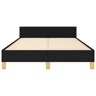 vidaXL Rama łóżka z zagłówkiem, czarna, 120x200 cm, obita tkaniną