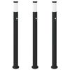 vidaXL Lampy słupkowe z czujnikiem, 3 szt., 110 cm, stal nierdzewna, IP44
