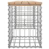 vidaXL Ławka ogrodowa, gabion, 103x31x42 cm, lite drewno sosnowe