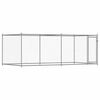 vidaXL Klatka dla psa, z drzwiami, szara, 4x2x1,5 m, stal