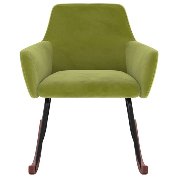 vidaXL Fotel bujany, jasnozielony, tapicerowany aksamitem