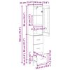 vidaXL Highboard z szufladą Stare drewno 34,5 x 34 x 180 cm