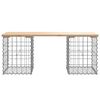 vidaXL Ławka ogrodowa, gabion, 103x31x42 cm, lite drewno sosnowe