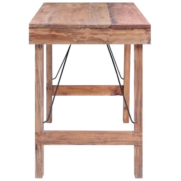 vidaXL Stół jadalniany, 120x60x80 cm, lite drewno z odzysku