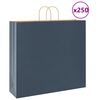 vidaXL Torby papierowe 250 szt. z uchwytami Niebieskie 54x15x49 cm