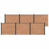 vidaXL Panel ogrodzeniowy 6 szt. 1020 x 146 cm WPC i aluminium brązowy