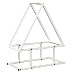 vidaXL Stojak na drewno opałowe, biały, 50x25x60 cm