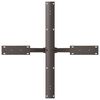 vidaXL Noga do stołu jadalnego Spider Shape Czarny 85x85x(72-73) cm Stal