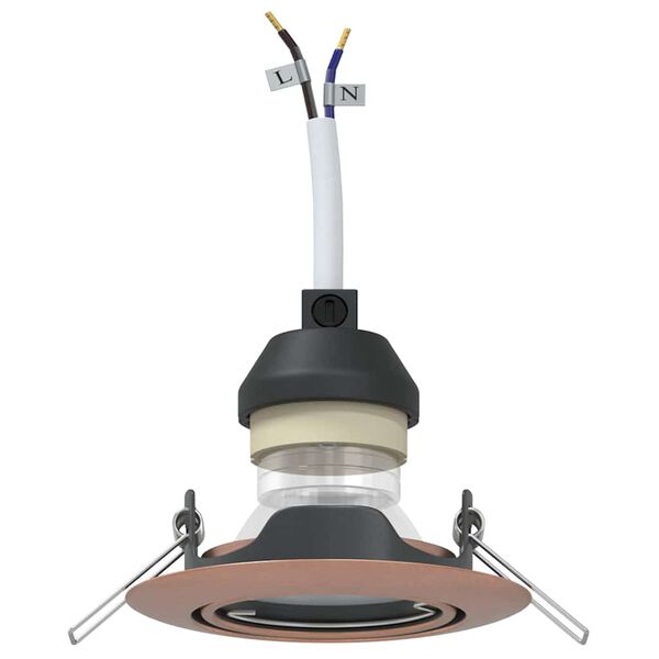 vidaXL Reflektor 24 pcs miedziany 9 x 9 x 2.5 cm Metal