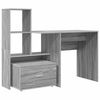vidaXL Biurko Szary Sonoma Drewno inżynieryjne 131,5 x 50 x 106,5 cm