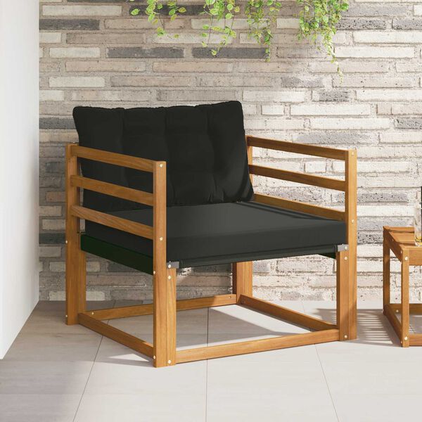 vidaXL Zestaw sof na zewnątrz Drewno akacji i tekstylen Naturalny