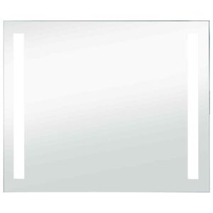 vidaXL Ścienne lustro łazienkowe z LED, 80 x 60 cm