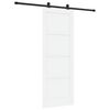 vidaXL Drzwi przesuwne 78 x 211 cm Drewno inżynieryjne biały i czarny