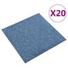 vidaXL Dywan 20 pcs Niebieski 50 x 50 cm 100% polipropylen
