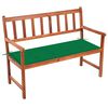 vidaXL Ławka ogrodowa z poduszką, 120 cm, drewno akacjowe