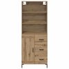 vidaXL Highboard z szufladą Dąb rzemieślniczy 69,5 x 34 x 180 cm