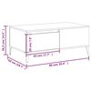 vidaXL Stolik kawowy, biały 90x50x36,5 cm, materiał drewnopochodny