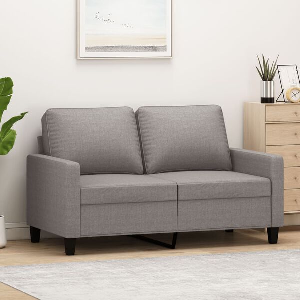 vidaXL Sofa 2-osobowa, kolor taupe, 120 cm, tapicerowana tkaniną