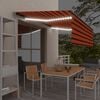 vidaXL Ręcznie zwijana markiza z zasłoną i LED, 4,5x3 m