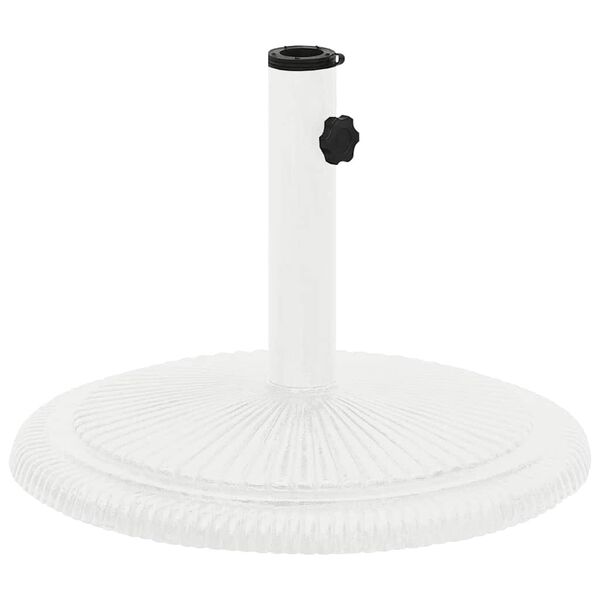 vidaXL Podstawa pod parasol, biała, 45x45x30 cm, żeliwo