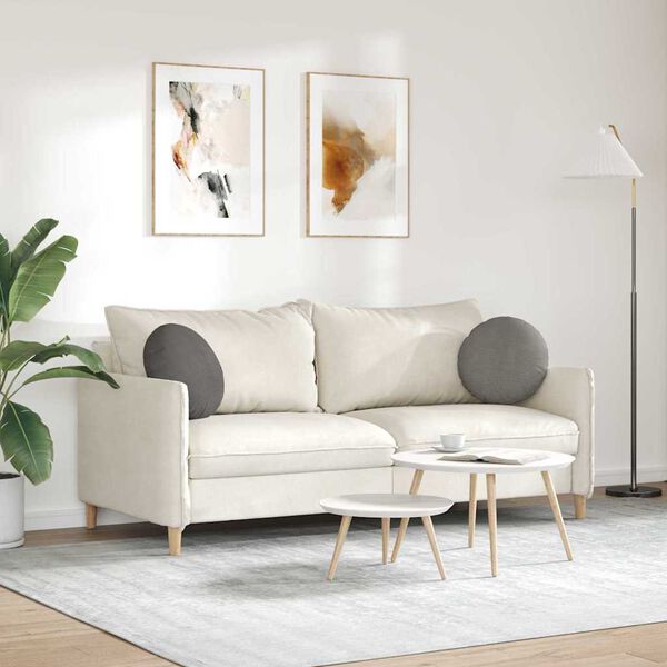 vidaXL Poduszki na siedziska 2 pcs Jasnoszary &Oslash; 40 cm